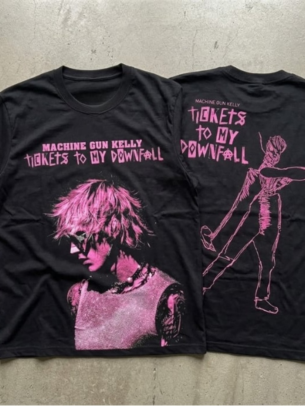 MGK 'Tickets to My Downfall' Graphic Tee - Black & Pink